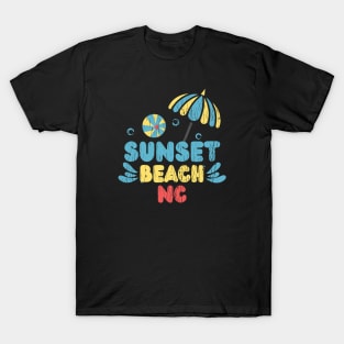 Sunset Beach, North Carolina Splash Beach Ball Fun T-Shirt